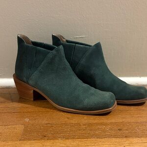 Bird of Flight Green Suede Ankle Boots